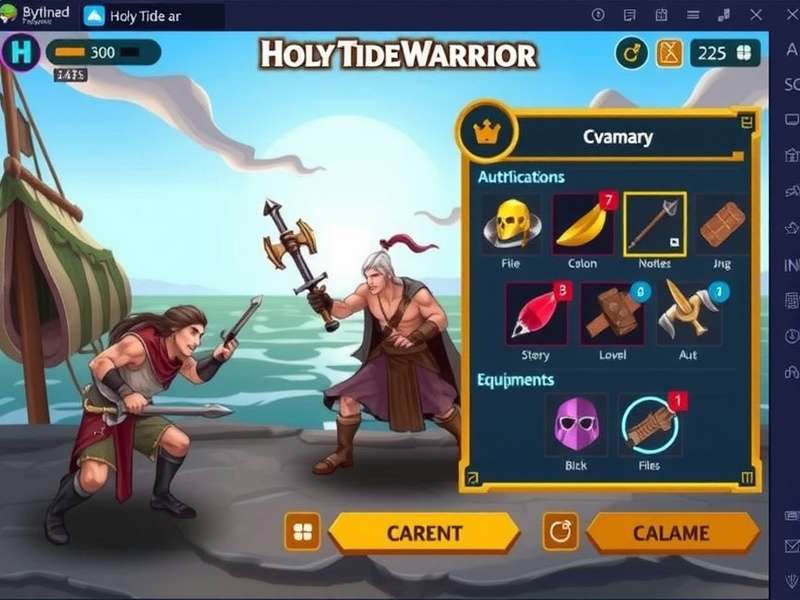 Holy Tide Warrior character customization screen
